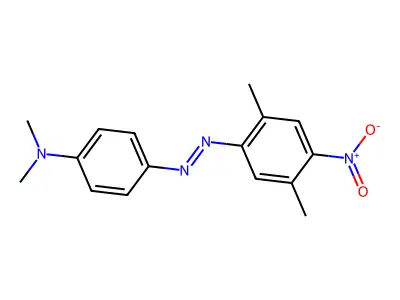 4-(Dimethylamino)-2',5'-dimethyl-4'-nitroazobenzene structure
