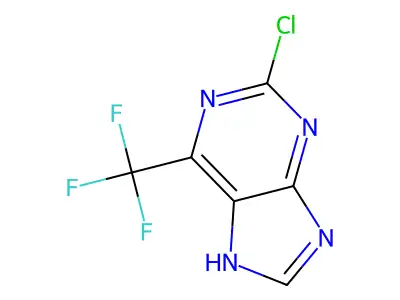 2-Chloro-6-(trifluoromethyl)-9H-purine structure