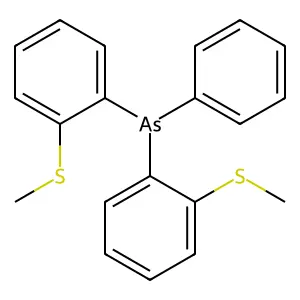 Bis[2-(methylsulfanyl)phenyl](phenyl)arsane structure
