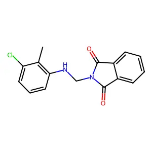 2-(((3-Chloro-2-methylphenyl)amino)methyl)isoindoline-1,3-dione structure