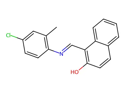 1-(4-Chloro-ortho-tolyliminomethyl)-2-naphthol structure