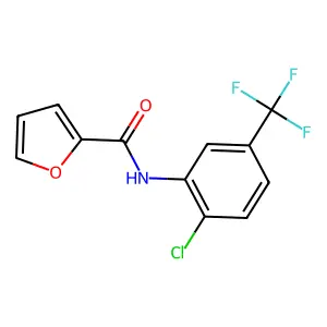 N-[2-chloro-5-(trifluoromethyl)phenyl]furan-2-carboxamide structure