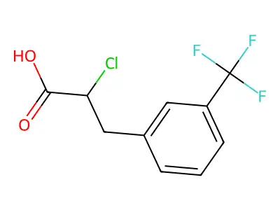 alpha-Chloro-3-(trifluoromethyl)benzenepropanoic acid structure