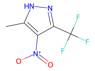 5-methyl-4-nitro-3-(trifluoromethyl)-1H-pyrazole structure