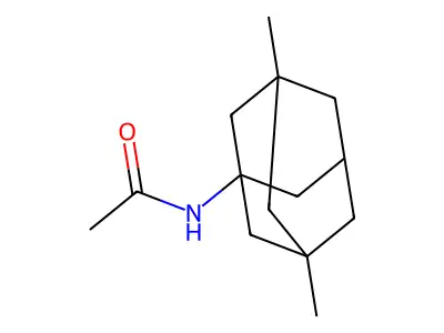 N-(3,5-dimethyl-1-adamantyl)acetamide structure