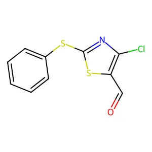 4-Chloro-2-(phenylsulfanyl)-1,3-thiazole-5-carbaldehyde structure