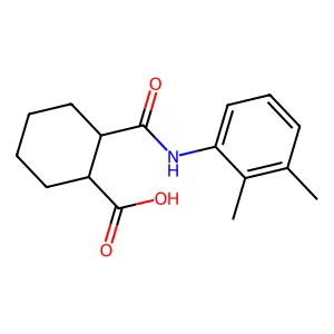 2-[(2,3-Dimethylanilino)carbonyl]cyclohexanecarboxylic acid structure