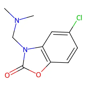 2-Benzoxazolinone, 5-chloro-3-((dimethylamino)methyl)- structure