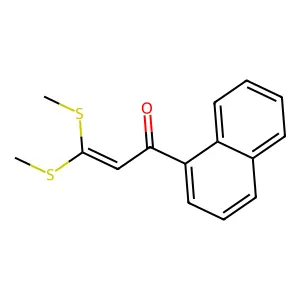 2-Propen-1-one, 3,3-bis(methylthio)-1-(1-naphthalenyl)- structure