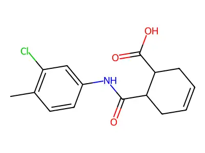 6-[(3-Chloro-4-methylphenyl)carbamoyl]cyclohex-3-ene-1-carboxylic acid structure