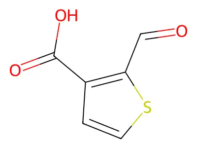 2-Formylthiophene-3-carboxylic acid structure