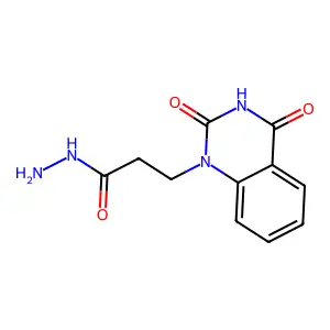 3-(2,4-Dioxo-1,2,3,4-tetrahydroquinazolin-1-yl)propanehydrazide structure