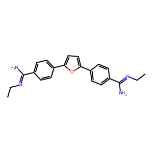 2,5-Bis{[4-(N-ethylamidino)]phenyl}furan structure