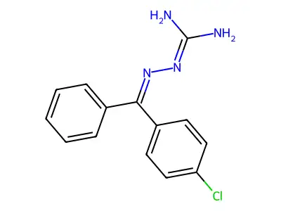 2-[[(4-Chlorophenyl)-phenylmethylidene]amino]guanidine structure