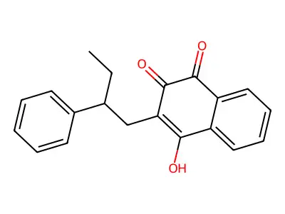 4-Hydroxy-3-(2-phenylbutyl)naphthalene-1,2-dione structure