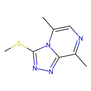 s-Triazolo[4,3-a]pyrazine, 5,8-dimethyl-3-(methylthio)- structure