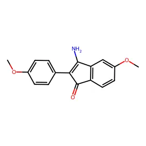3-Amino-5-methoxy-2-(4-methoxyphenyl)inden-1-one structure