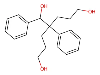 4-(Hydroxy(phenyl)methyl)-4-phenylheptane-1,7-diol structure