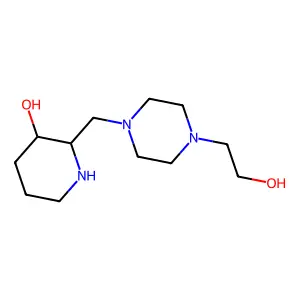 2-(4-(2-Hydroxyethyl)piperazinomethyl)-3-hydroxypiperidine structure