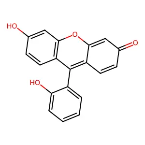6-Hydroxy-9-(2-hydroxyphenyl)xanthen-3-one structure