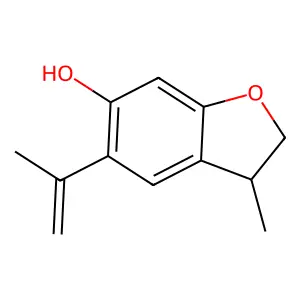 3-Methyl-5-(prop-1-en-2-yl)-2,3-dihydrobenzofuran-6-ol structure