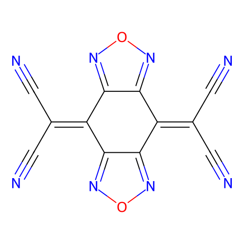 2,2'-(Benzo[1,2-c:4,5-c']bis([1,2,5]oxadiazole)-4,8-diylidene)dimalononitrile structure