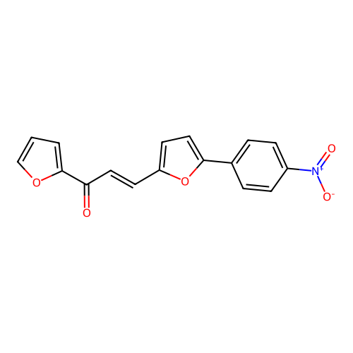 1-(Furan-2-yl)-3-[5-(4-nitrophenyl)furan-2-yl]prop-2-en-1-one structure
