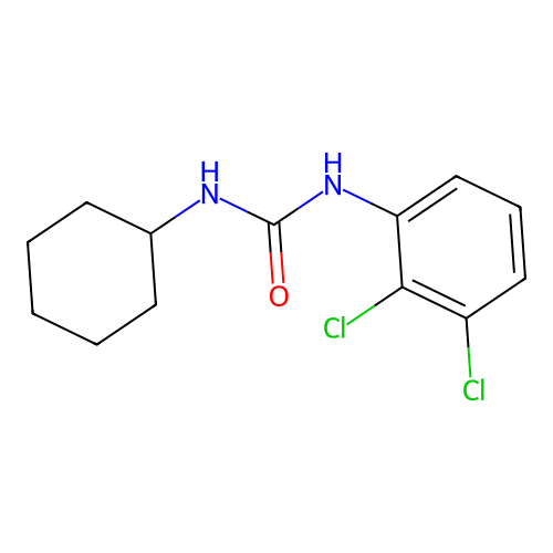 N-cyclohexyl-N'-(2,3-dichlorophenyl)urea structure