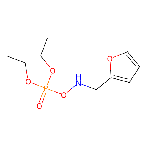Diethyl furfurylamidophosphate structure