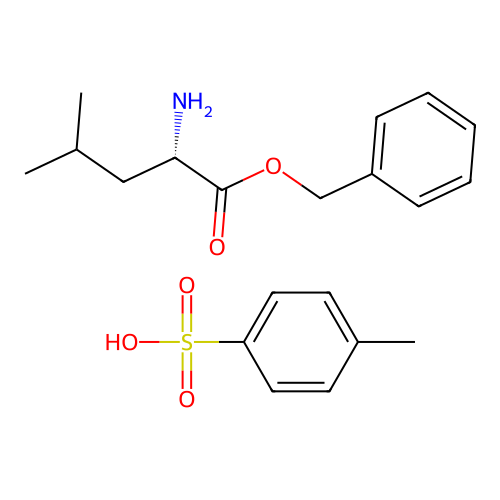 L-Leucine, phenylmethyl ester, 4-methylbenzenesulfonate (1:1) structure