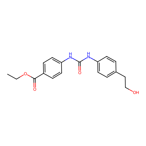 Ethyl 4-({[4-(2-hydroxyethyl)anilino]carbonyl}amino)benzoate structure