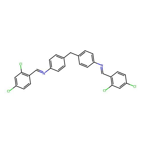 4,4'-Methylenebis(N-(2,4-dichlorobenzylidene)aniline) structure