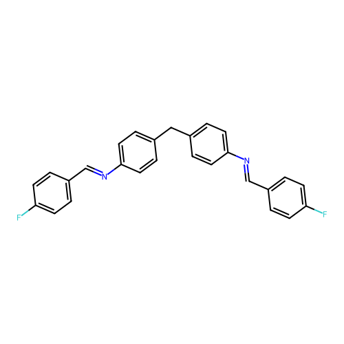 (4-Fluorobenzylidene)(4-{4-[(4-fluorobenzylidene)amino]benzyl}phenyl)amine structure
