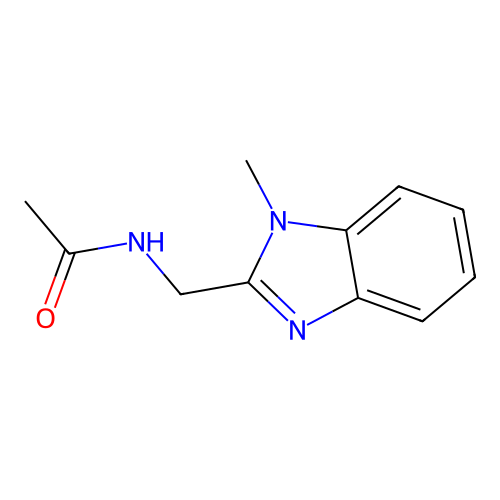 N-[(1-methylbenzimidazol-2-yl)methyl]acetamide structure