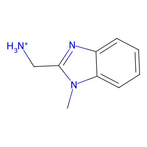 (1-Methyl-1H-benzimidazol-2-yl)methanaminium structure