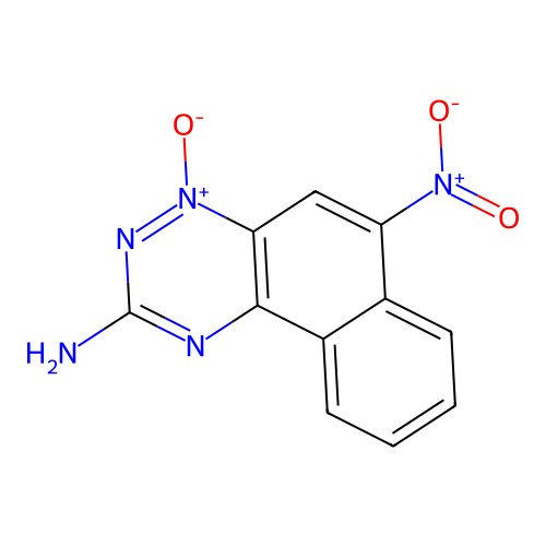 6-Nitro-4-oxidobenzo[f][1,2,4]benzotriazin-4-ium-2-amine structure