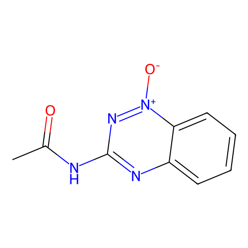N-(1-oxido-1,2,4-benzotriazin-1-ium-3-yl)acetamide structure