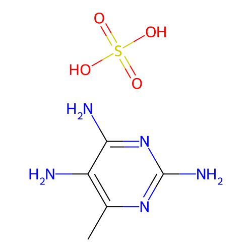 6-甲基嘧啶-2,4,5-三胺;硫酸 structure