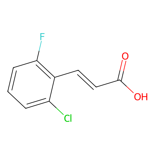 trans-2-Chloro-6-fluorocinnamic acid structure