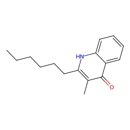 2-hexyl-3-methyl-1H-quinolin-4-one structure