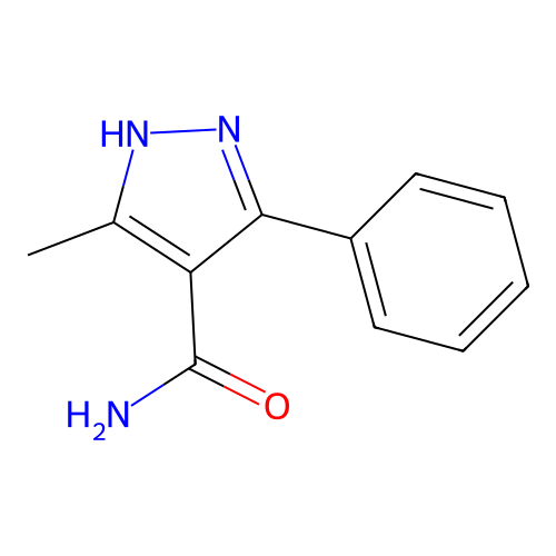 5-methyl-3-phenyl-1H-pyrazole-4-carboxamide structure