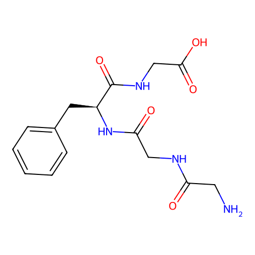 Glycine, glycylglycyl-L-phenylalanyl- structure