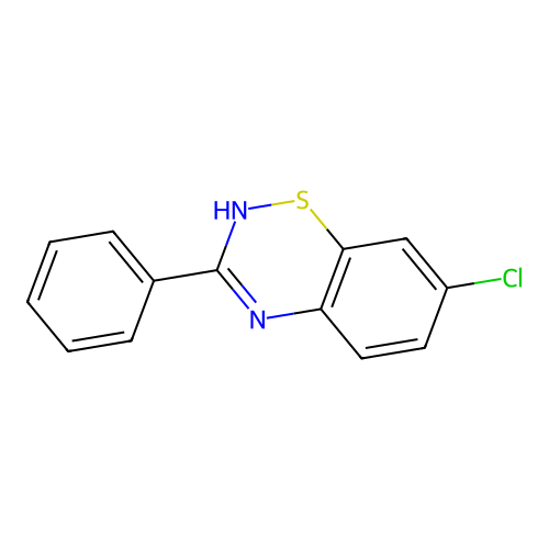 7-chloro-3-phenyl-2H-1,2,4-benzothiadiazine structure
