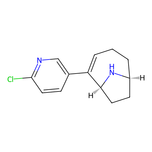 (1S,6S)-2-(6-Chloropyridin-3-yl)-9-azabicyclo[4.2.1]non-2-ene structure