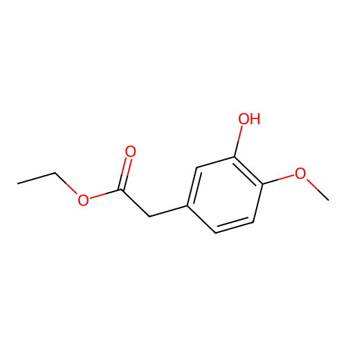 Ethyl 2-(3-hydroxy-4-methoxyphenyl)acetate structure