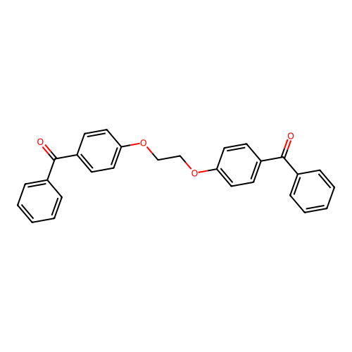 [Ethane-1,2-diylbis(oxybenzene-4,1-diyl)]bis(phenylmethanone) structure