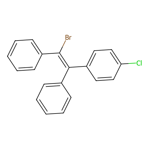 1-[(Z)-2-bromo-1,2-diphenylethenyl]-4-chlorobenzene structure