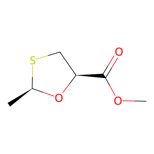 methyl (2R,5R)-2-methyl-1,3-oxathiolane-5-carboxylate structure