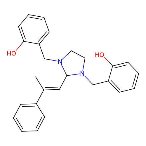 Imidazolidine, 2-(alpha-methylstyryl)-1,3-salicyl- structure