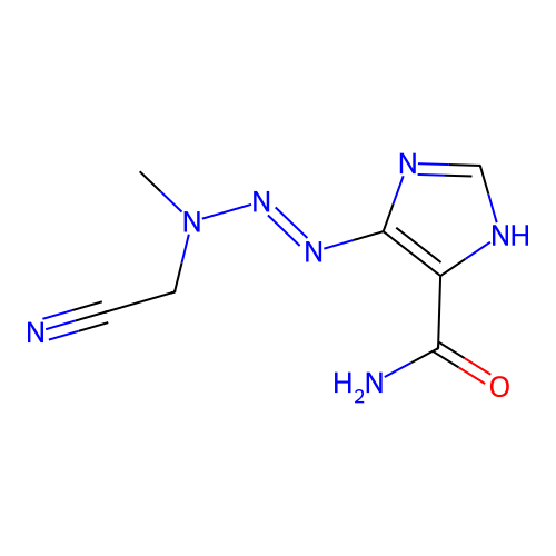 4-[[cyanomethyl(methyl)amino]diazenyl]-1H-imidazole-5-carboxamide structure